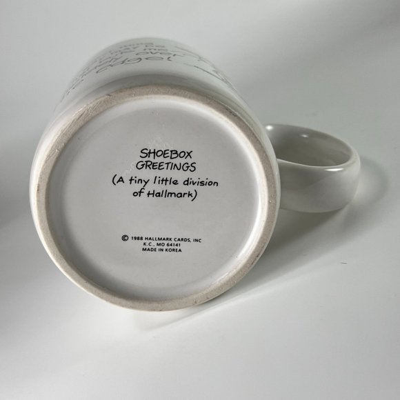 Vtg Hallmark Shoebox Greetings The Next Thing You Say Ceramic White Cup Mug1988 - Picture 6 of 10